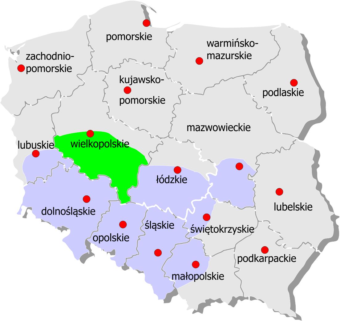 mapa wielkopolskie